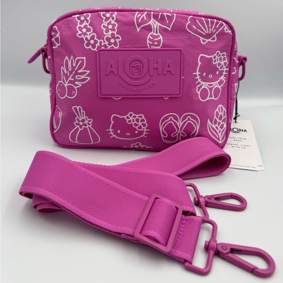 ALOHA Collection Handbags - ALOHA Collection Hot Pink Hello Kitty Crossbody Bag